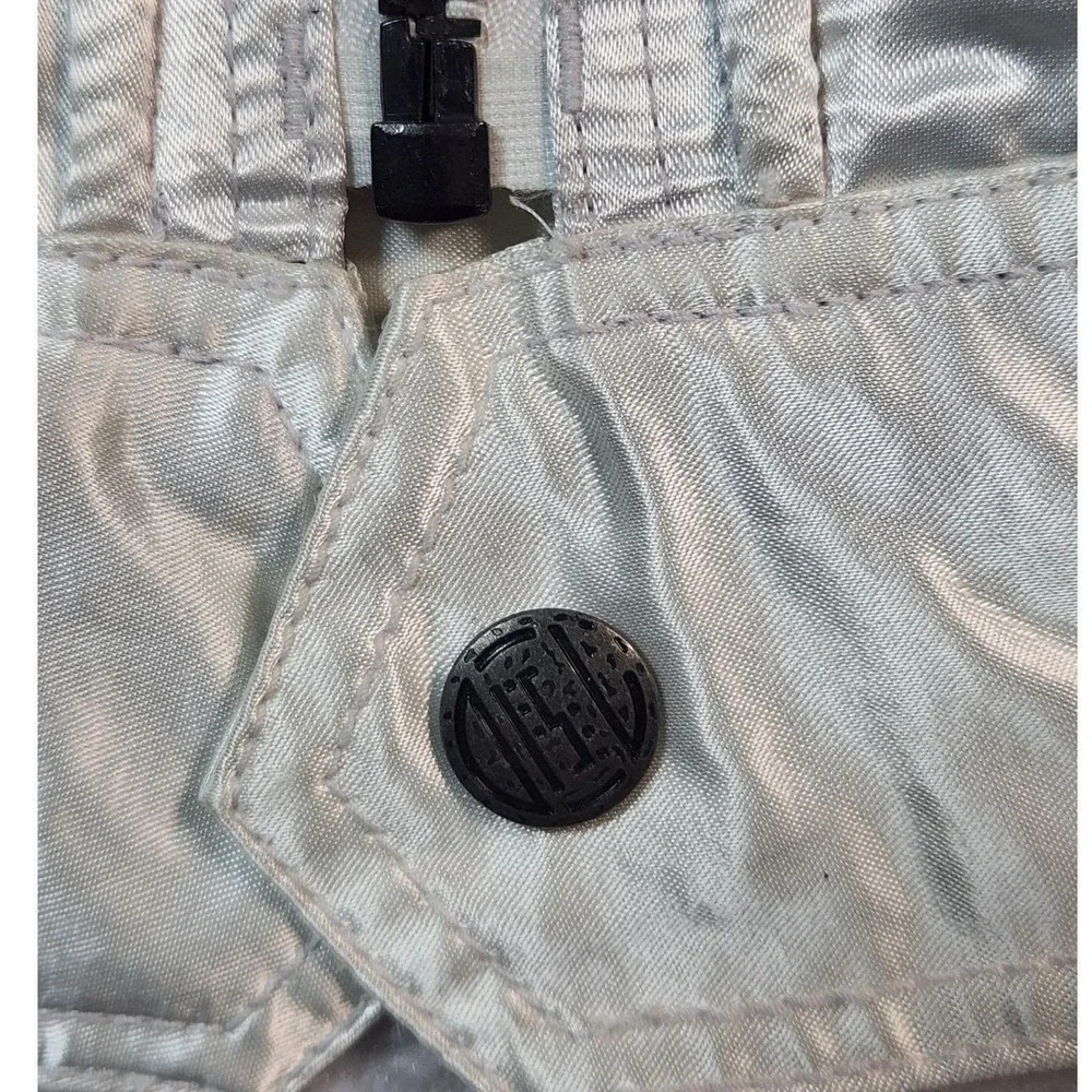 NWT Diesel Satin Bomber Jacket Panther Embroidery - Silver/White Size M Rare VTG